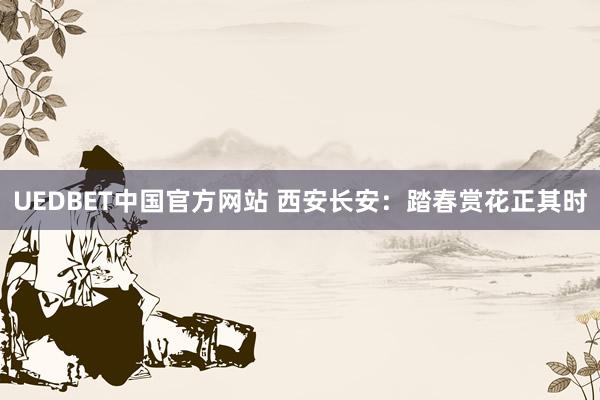 UEDBET中国官方网站 西安长安：踏春赏花正其时